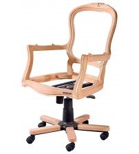 Masifart Field Oymalı Döner Koltuk Cilasız Ham