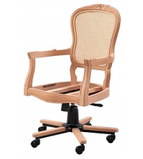 Masifart Data Hasırlı Oymalı Döner Koltuk Cilasız Ham