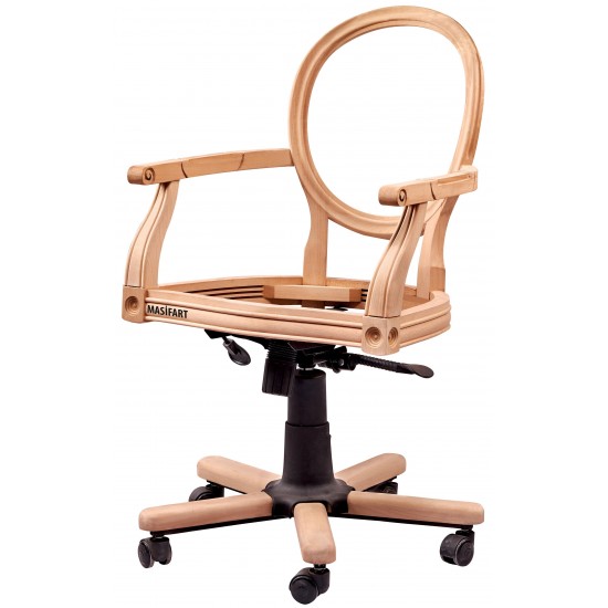 Masifart Monza Madalyon Döner Koltuk Cilasız Ham