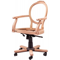 Masifart Nimbus Madalyon Oymalı Döner Koltuk Cilasız Ham