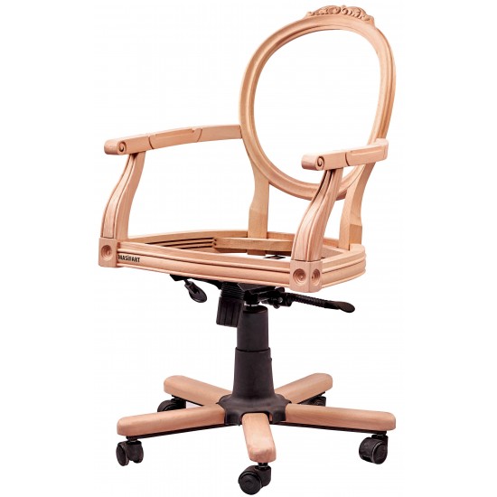 Masifart Nimbus Madalyon Oymalı Döner Koltuk Cilasız Ham