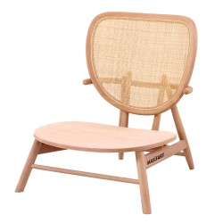 Masifart Cras İnce Hasırlı Kelebek Berjer Cilasız Ham