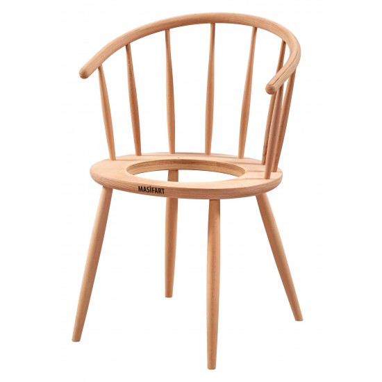 Masifart Rexter Çubuk Döşemeli Berjer Cilasız Ham