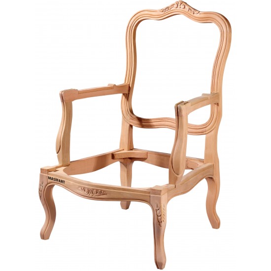 Masifart Sueci İtalyan Oymalı Berjer Cilasız Ham