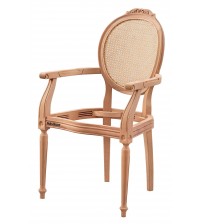 Masifart Columba Hasırlı Oymalı Tornalı Berjer Cilasız Ham