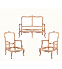 Masifart Aure İtalyan Oymalı Çay Takımı Cilasız Ham