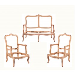 Masifart Aure İtalyan Oymalı Çay Takımı Cilasız Ham