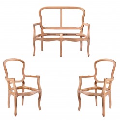 Masifart Scaev Klasik Çay Takımı Cilasız Ham