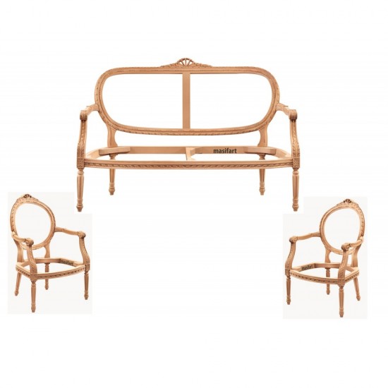 Masifart Aemul Papatya Çay Takımı Cilasız Ham