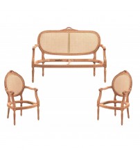 Masifart Amandi Hasırlı Papatya Çay Takımı Cilasız Ham