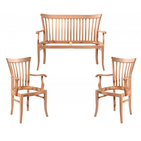 Masifart Floro Şerif Çay Takımı Cilasız Ham