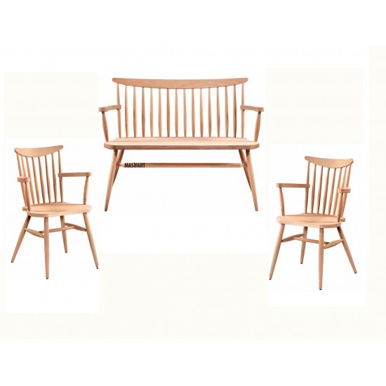 Masifart Marzino Kırlangıç Çay Takımı Cilasız Ham