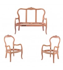 Masifart Allydah Seda Çay Takımı Cilasız Ham