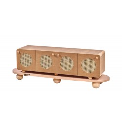 Masifart Novella Hasırlı 190 Lık Yuvarlak Konsol Cilasız Ham