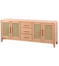 Masifart Iupiter Hasırlı Çekmeceli Konik Konsol Cilasız Ham