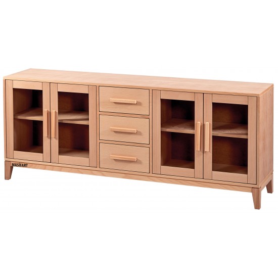 Masifart Lawren Çekmeceli Konik Konsol Cilasız Ham