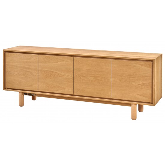 Masifart Sophia Abelya Meşe Konsol Cilasız Ham