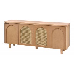 Masifart Cordon Hasırlı Kubbeli Konsol Cilasız Ham