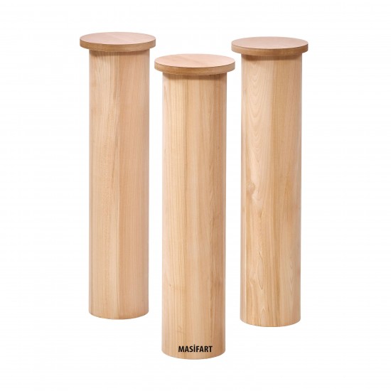 Masifart Flos 3 Lü Sütun Ayak Cilasız Ham