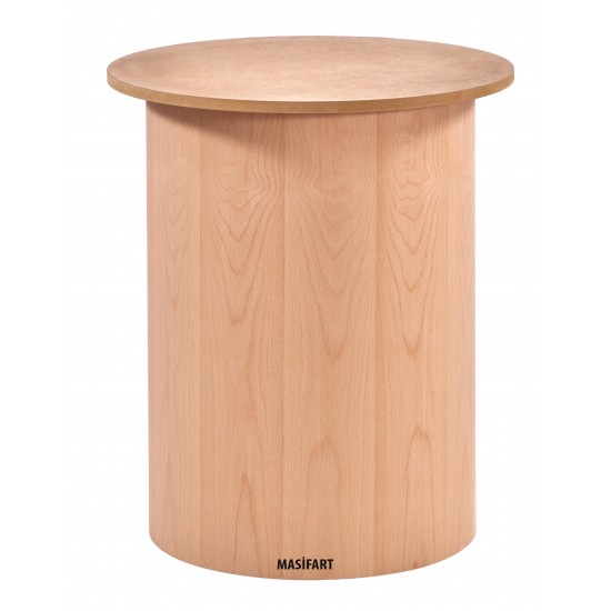 Masifart Cirsium Kayın Geniş Silindir Ayak Cilasız Ham