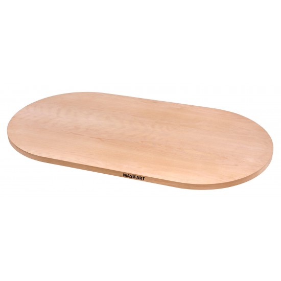 Masifart Levitic Kayın 180 Lik Oval Tabla Cilasız Ham