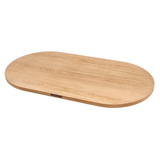 Masifart Scotia Meşe 200 Lük Oval Tabla Cilasız Ham