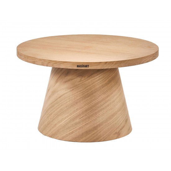 Masifart Ternus Meşe Fıçı Orta Sehpa Cilasız Ham