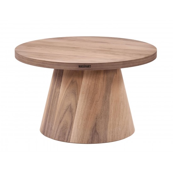 Masifart Prophe Ceviz Fıçı Orta Sehpa Cilasız Ham