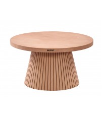 Masifart Wells Kayın Fıçı Çizgili Orta Sehpa Cilasız Ham