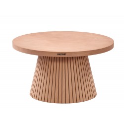 Masifart Wells Kayın Fıçı Çizgili Orta Sehpa Cilasız Ham