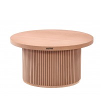 Masifart Lota Kayın Çizgili Orta Sehpa Cilasız Ham