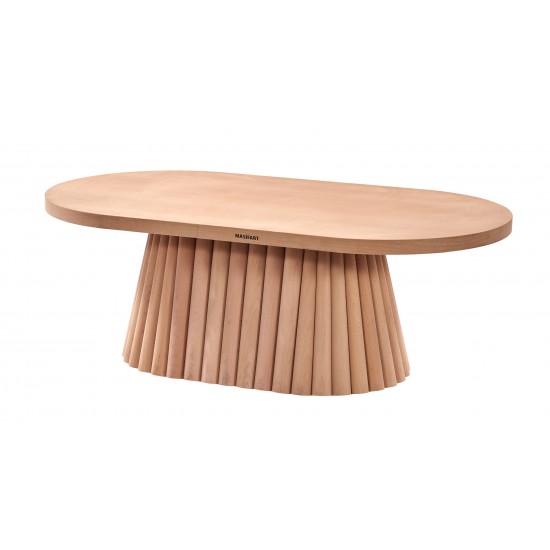 Masifart Sebas Papatya Oval Orta Sehpa Cilasız Ham