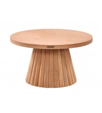 Masifart Titani Papatya Yuvarlak Orta Sehpa Cilasız Ham