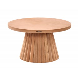 Masifart Titani Papatya Yuvarlak Orta Sehpa Cilasız Ham