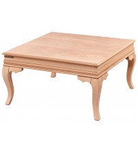 Masifart Epona Kare Rustik Orta Sehpa Cilasız Ham