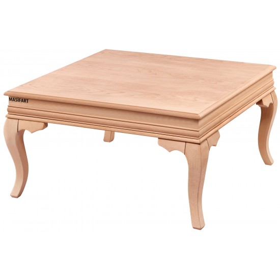 Masifart Epona Kare Rustik Orta Sehpa Cilasız Ham