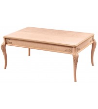 Masifart Unitas İpek Oymalı Orta Sehpa Cilasız Ham