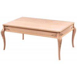 Masifart Unitas İpek Oymalı Orta Sehpa Cilasız Ham