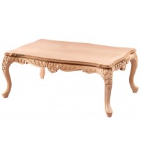 Masifart Acario Çiçek Orta Sehpa Cilasız Ham