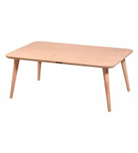 Masifart Silvia Dikdörtgen Retro Orta Sehpa Cilasız Ham