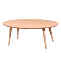 Masifart Valens Oval Retro Orta Sehpa Cilasız Ham