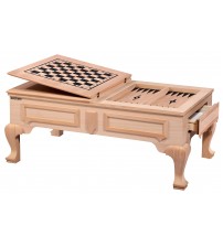 Masifart Valentin Lükens Tavla Sehpa Cilasız Ham