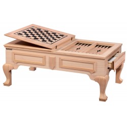 Masifart Valentin Lükens Tavla Sehpa Cilasız Ham