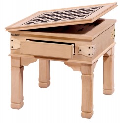 Masifart Feline Küçük Tavla Sehpa Cilasız Ham