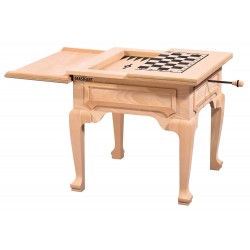 Masifart Gustel Kapaklı Küçük Tavla Sehpa Cilasız Ham