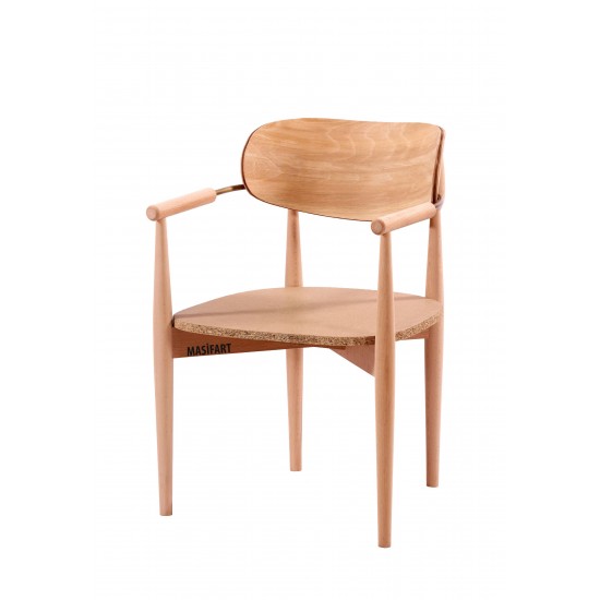 Masifart Liveo Baston Sandalye Cilasız Ham