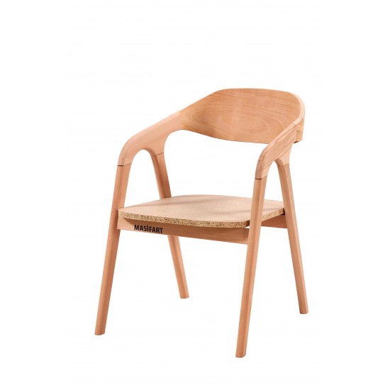 Masifart Onorio Hanzade Sandalye Cilasız Ham