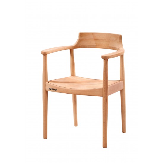 Masifart Juncus Galata Sandalye Cilasız Ham