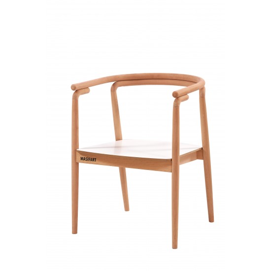 Masifart Tricia Boris Sandalye Cilasız Ham