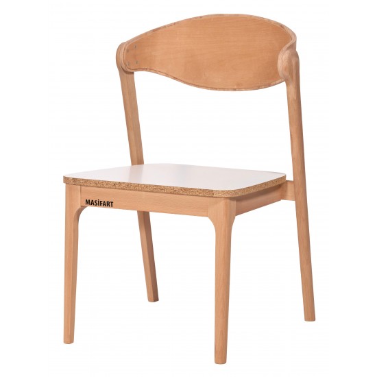 Masifart Crescer Papyon Sandalye Cilasız Ham